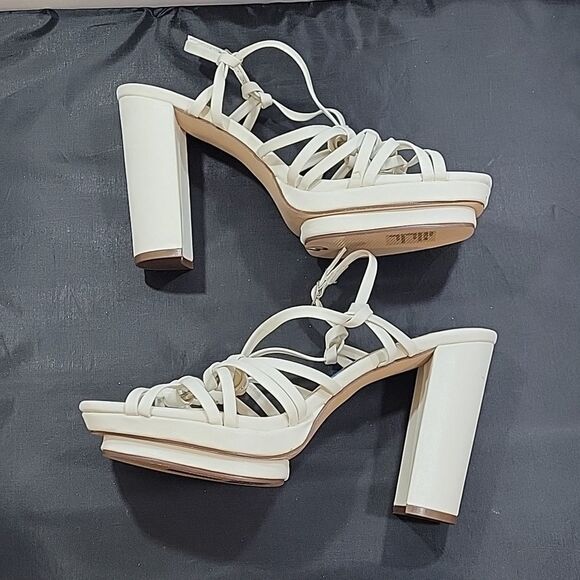 BRAND NEW CHASE+CHLOE BLOCK HEEL OPEN TOE MULTI-STRAP SANDAL S2 - Picture 9 of 14